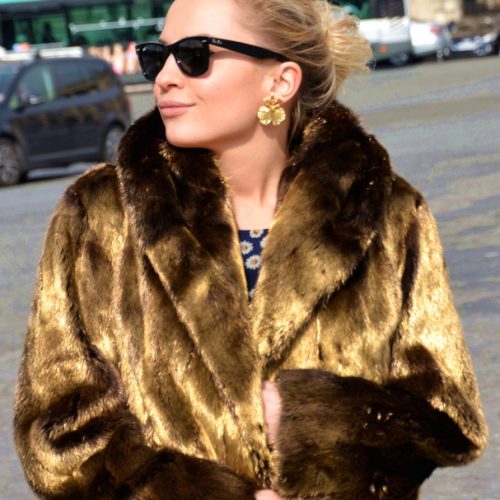 24 carat gold plated mink jacket by NOBLINE